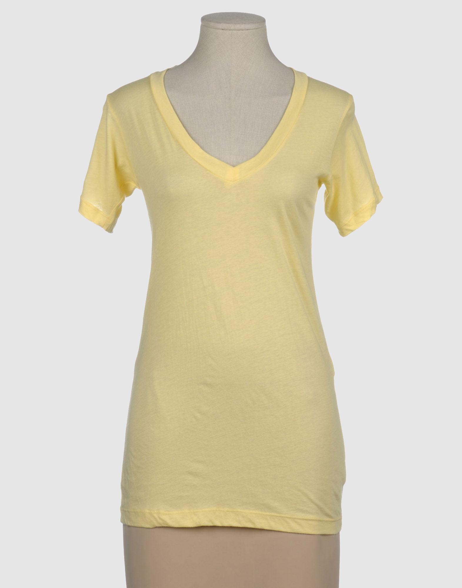 Foto Lna Camisetas De Manga Corta Mujer Amarillo claro