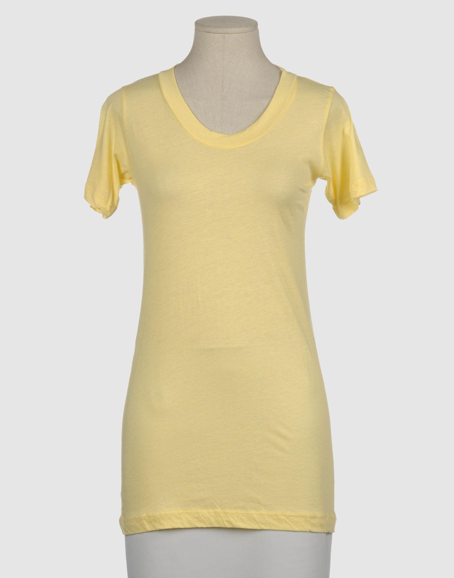 Foto Lna Camisetas De Manga Corta Mujer Amarillo claro
