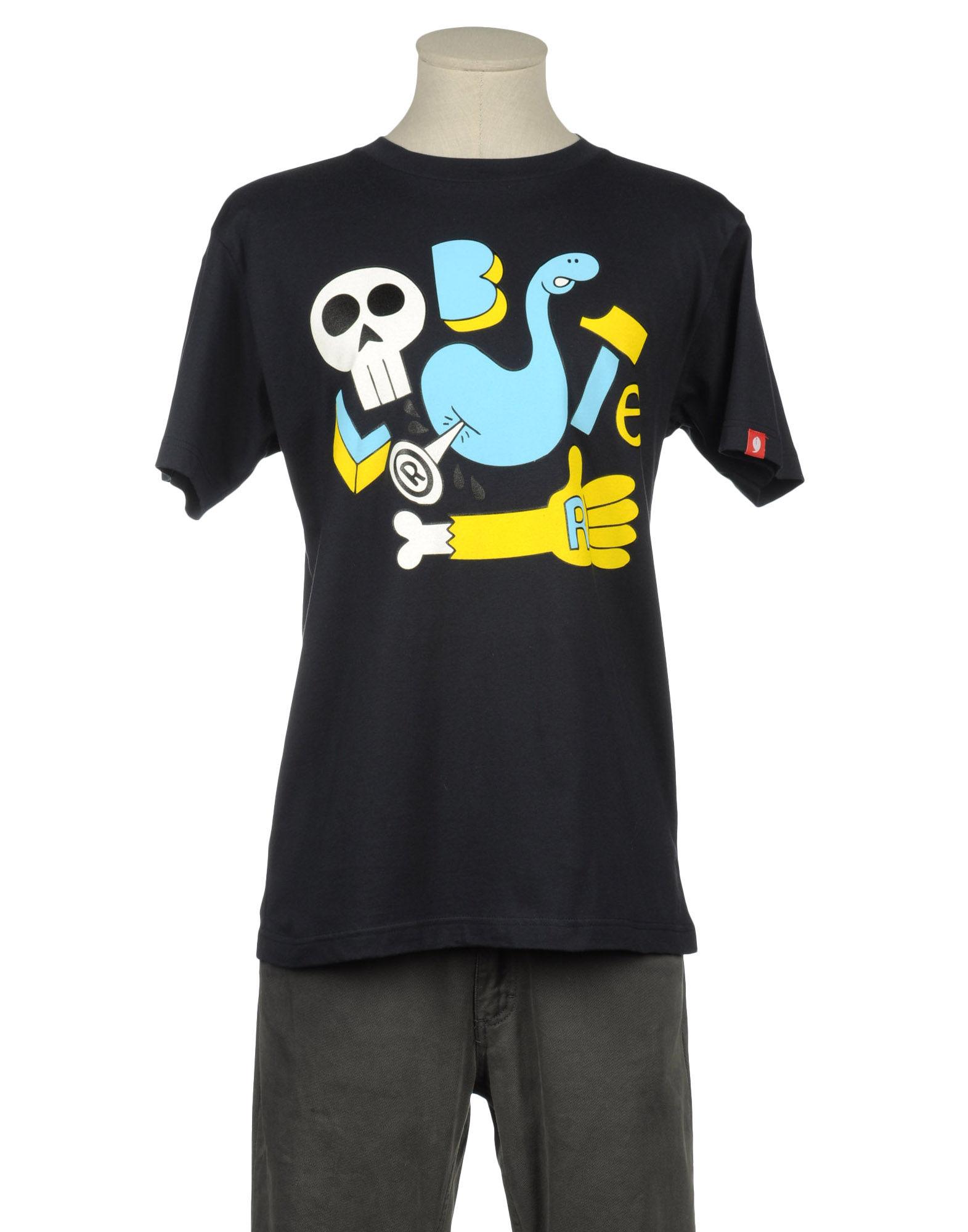 Foto Lobster Camisetas De Manga Corta Hombre Azul oscuro
