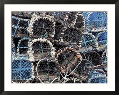 Foto Lobster Pots in Fishing Harbour at Loguivy, Cote De Granit Rose, Cotes d'Armor, Brittany, France