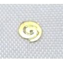 Foto logo plano dorado. Espiral