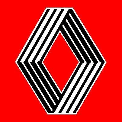 Foto Logo renault 1980 - 25x15 - blanco y negro