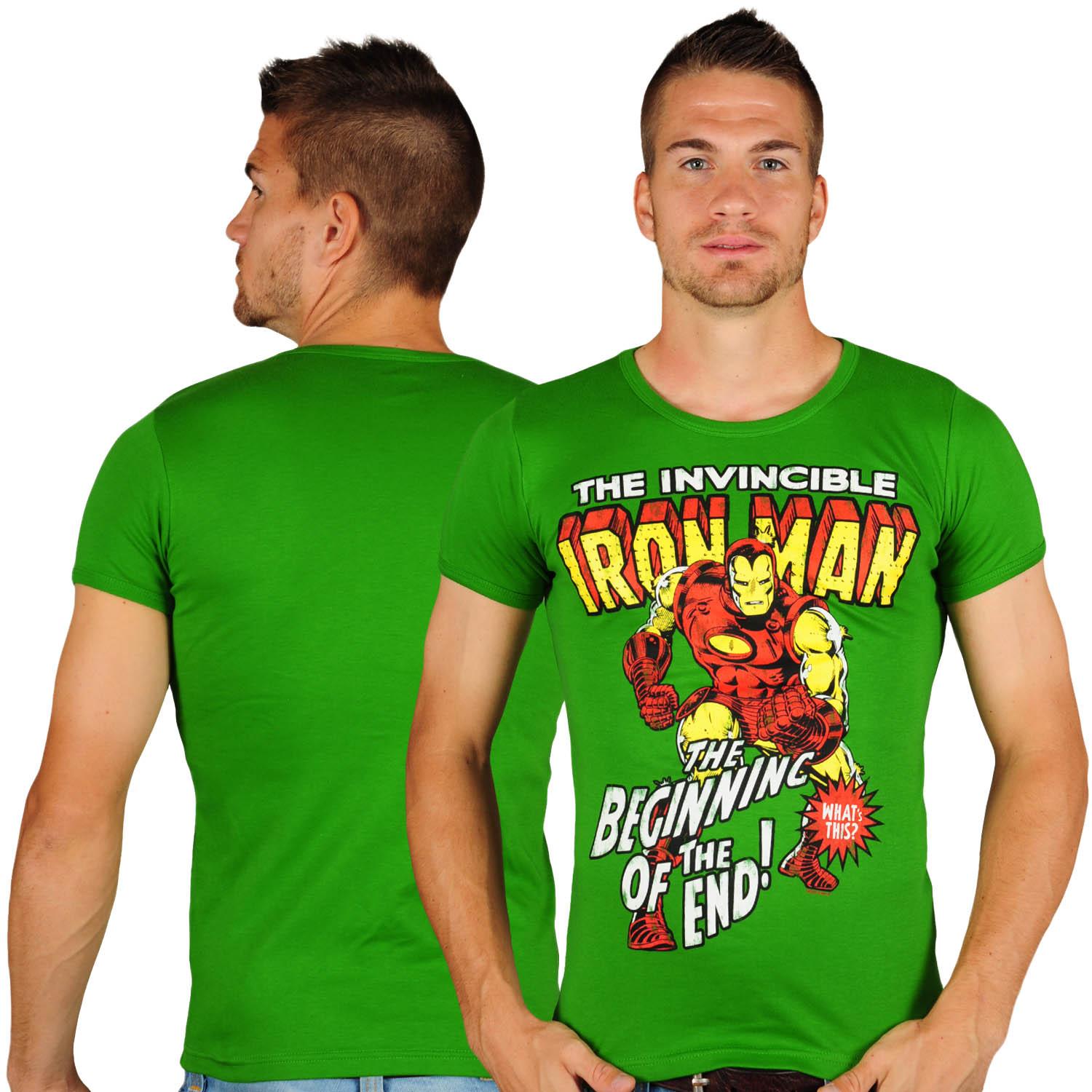 Foto Logoshirt Marvel Iron Man Slimfit Camisetas Aceituna