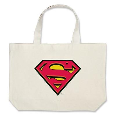 Foto Logotipo de la obra clásica del superhombre Bolsas Lienzo