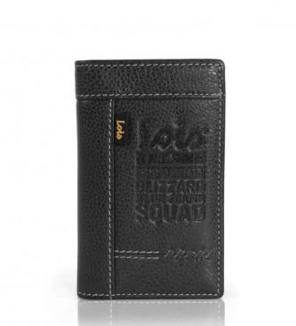 Foto Lois. Tarjetero de piel Squad negro -7,5x13cm-