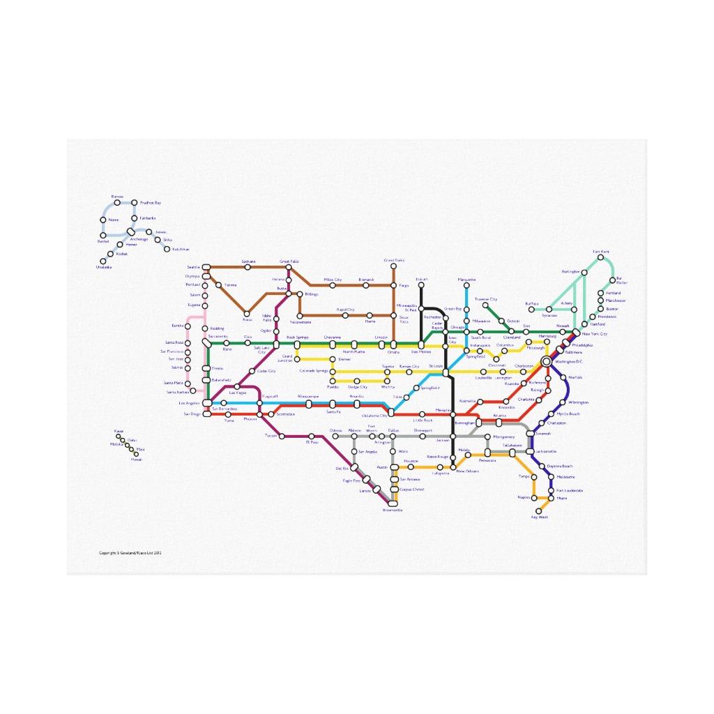 Foto Lona del mapa del subterráneo/del tubo/del metro d Impresión En...