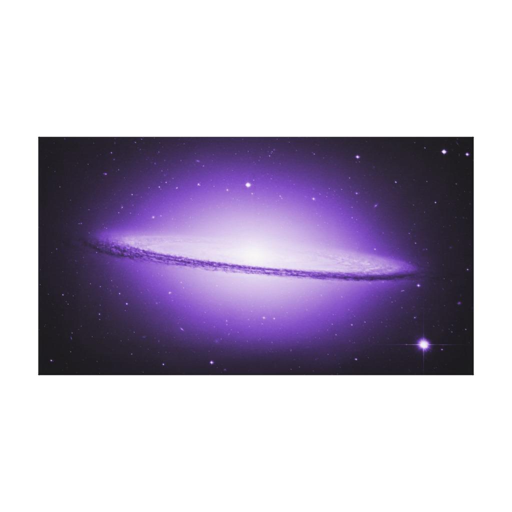 Foto Lona envuelta galaxia púrpura del sombrero Impresión De Lienzo
