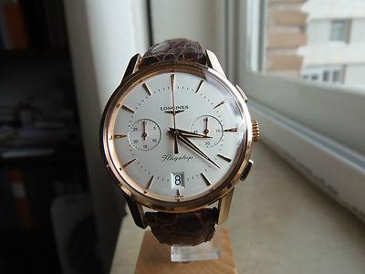 Foto Longines Flagship Chrono 18 Kt Pink Gold Reedition Of The 1957 Flagship Watch