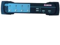 Foto Longshine 4-Port USB KVM Switch DVI/Audio inkl. Kabel