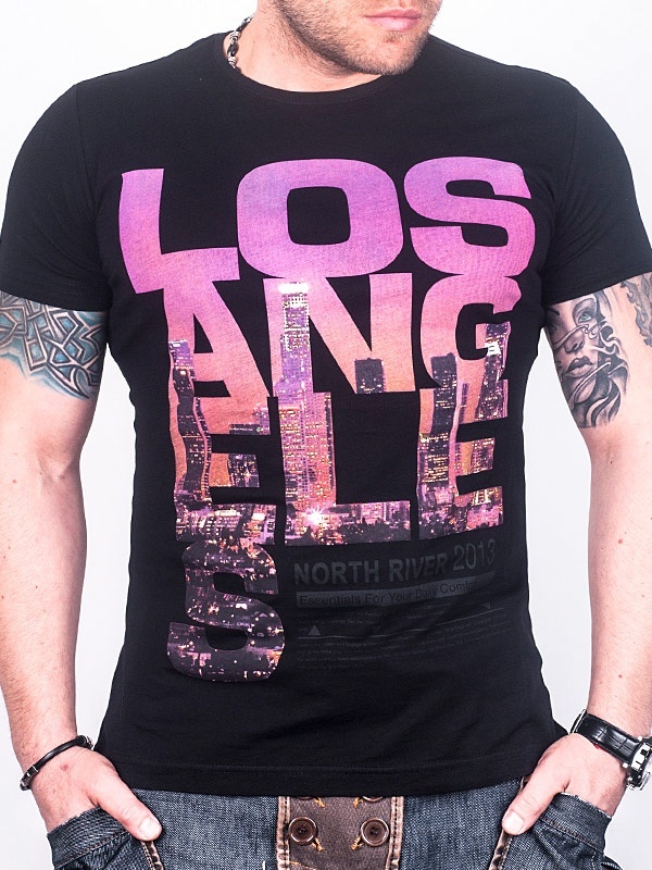 Foto Los Angeles Camiseta – Negro - S