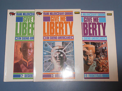Foto Lote 3 Comics Give Me Liberty Frank Miller Nº2-3-4 Norma Editorial