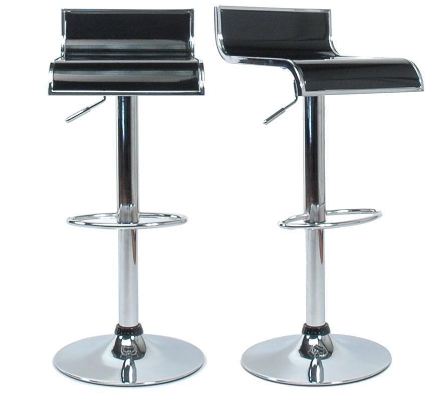 Foto Lote de 2 taburetes de bar WAVES color negro