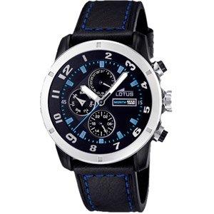 Foto Lotus 15688/5 - Reloj cronógrafo de caballero de cuarzo con correa de piel multicolor (cronómetro) - sumergible a 50 metros
