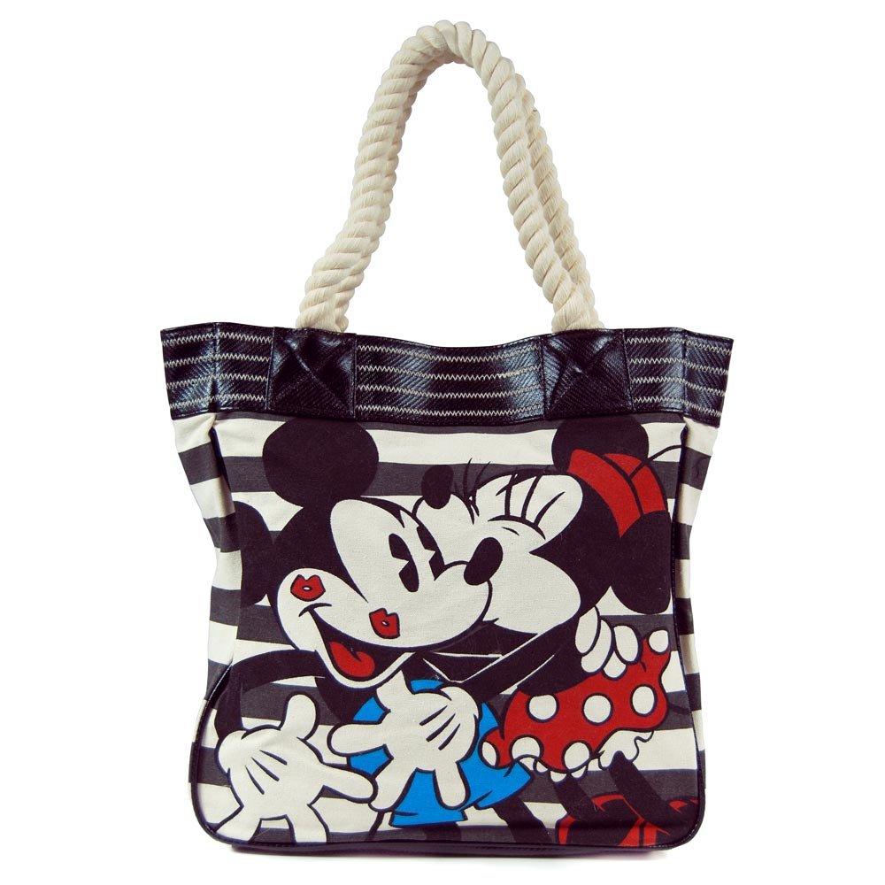 Foto Loungefly Mickey & Minnie Kiss Tote Bag Beige