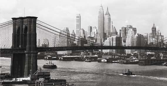 Foto Lower manhattan & the brooklyn bridge, 1937
