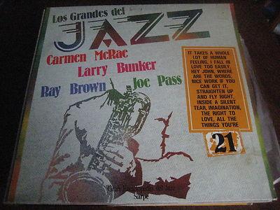 Foto Lp Los Grandes Del Jazz Mcrae Bunker Pass Sarpe Num. 21 Ex/ex Vinyl