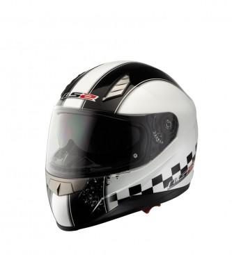 Foto Ls2. Casco SPEED blanco/negro brillante