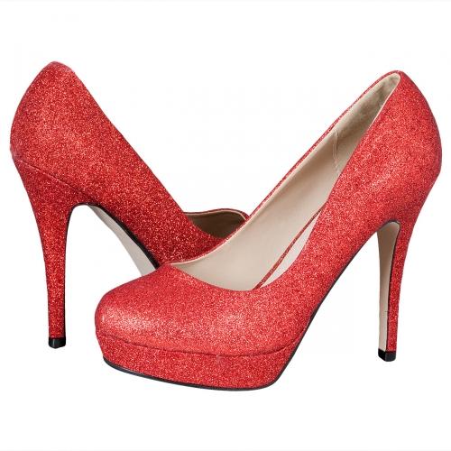Foto Lucky zapatos Glitter Zapatos de tacón rojo talla 39