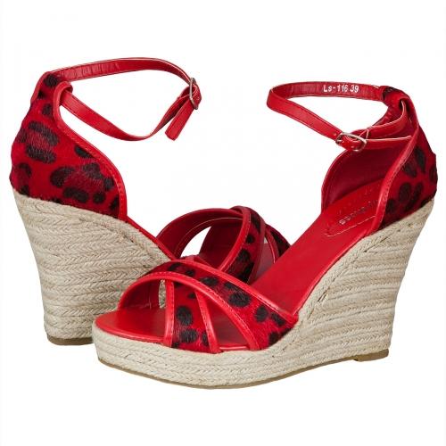 Foto Lucky zapatos Leopard Sandalias rojo talla 38