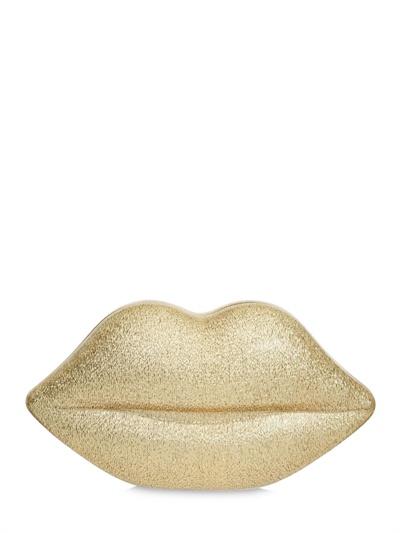 Foto lulu guinness glittery lips perspex clutch