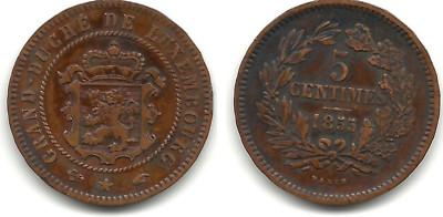 Foto Luxembourg - 5 Centimes - 1855 - 01616