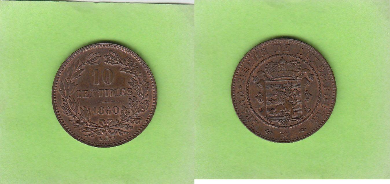 Foto Luxemburg 10 Centimes 1860