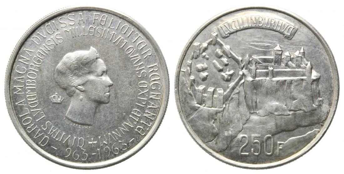 Foto Luxemburg, 250 Francs 1963,