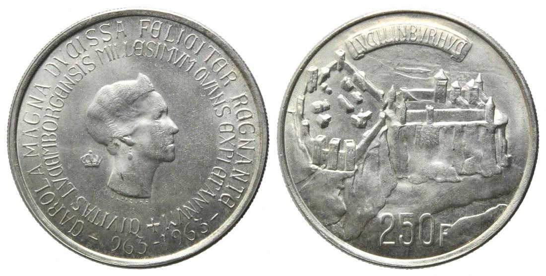 Foto Luxemburg, 250 Francs 1963,