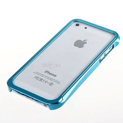 Foto Luxury Light Blue Metal Aluminum Bumper Frame Case Cover For Iphone 5 5g