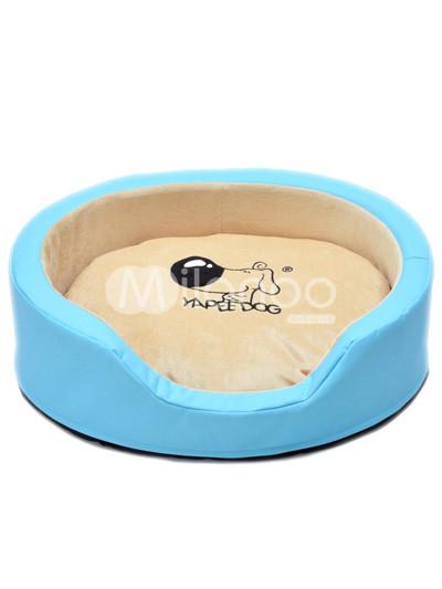 Foto Luz azul cama de felpa perro Oval de Oxford