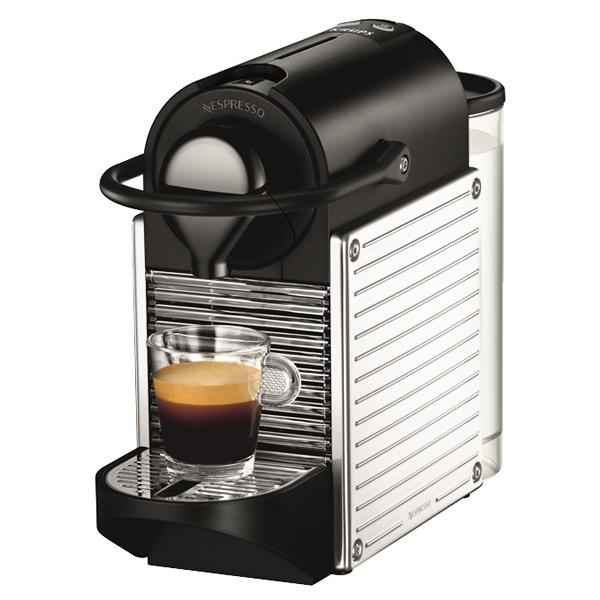 Foto Máquina de café Krups Pixie Steel XN300D con control automático para cápsulas Nespresso