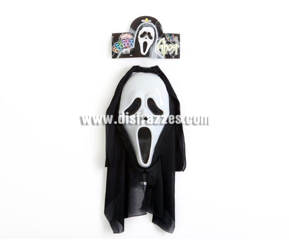 Foto Máscara de Scream con capucha para Halloween
