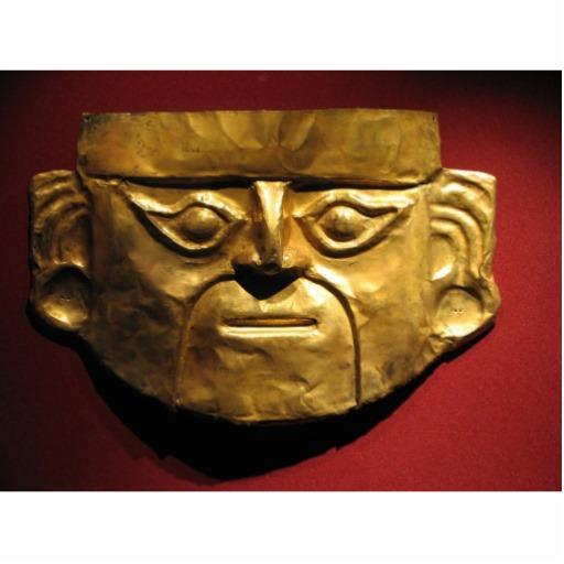 Foto Máscara del oro del inca, Lima, Perú Escultura Fotográfica