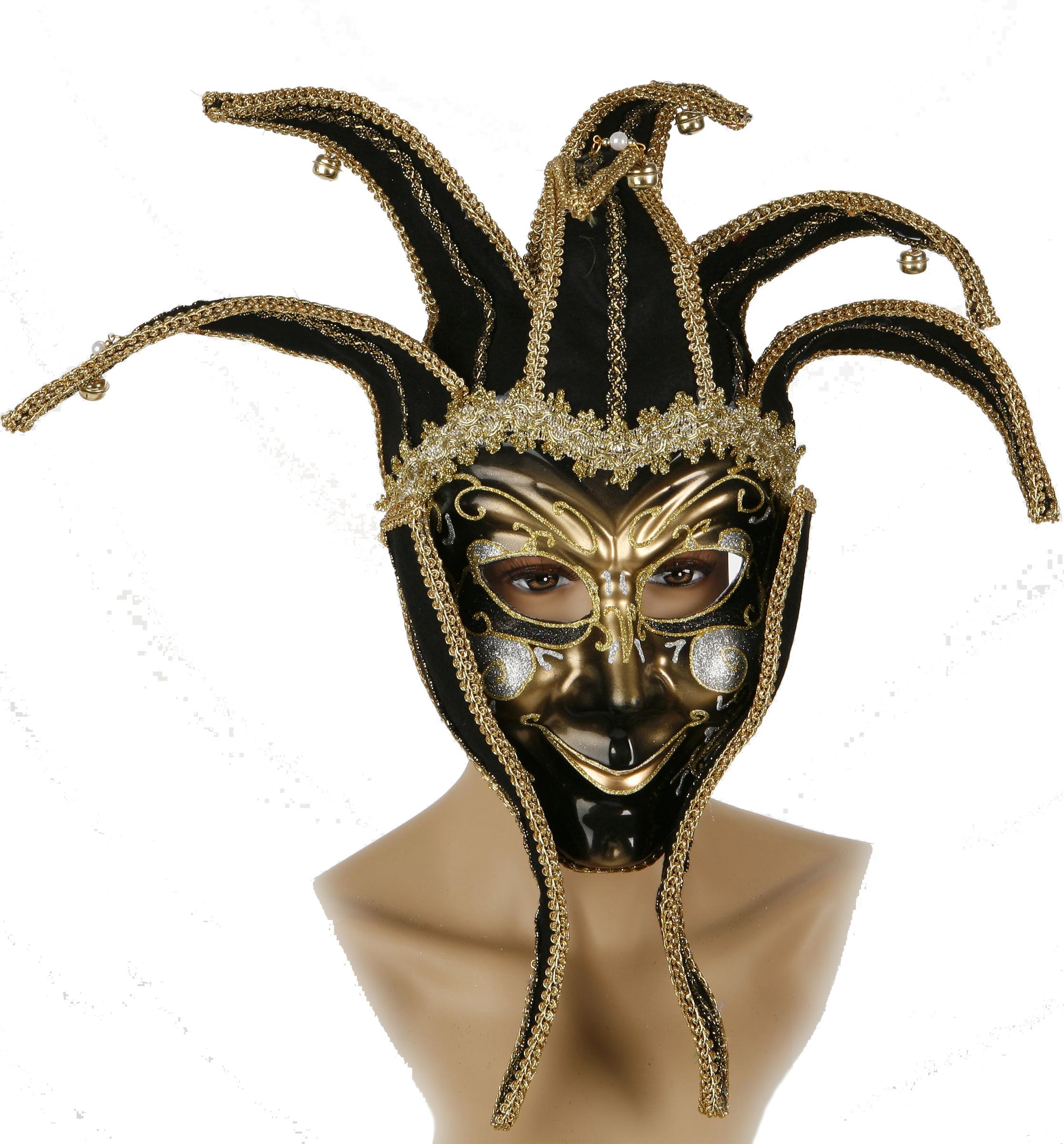 Foto Máscara veneciana arlequín color negro