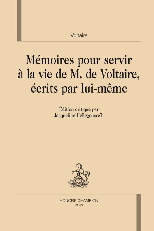 Foto Mémoires pour servir à la vie de monsieur de Voltaire, écrits par lui-même