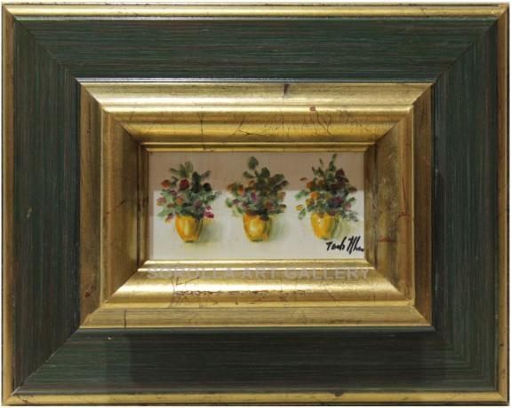 Foto Macetas - 32x25 cm | Pinturas de miniaturas de colección en óleo sobre tabla
