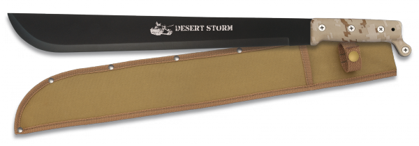 Foto Machete de desierto Desert Storm Ops Albainox con hoja de acero inox de 41.7 cm y mango de abs Incluye Funda 31966