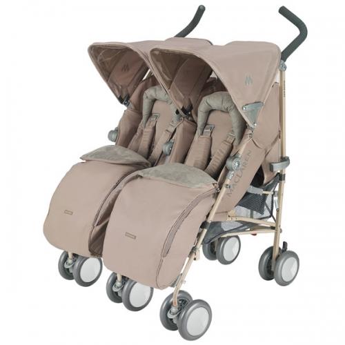 Foto Maclaren silla paseo gemelar twin tecno champagne