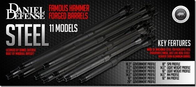 Foto MADBULL Daniel Defense licensed Outer Barrel 10.3inch (Government)(Steel version) - DD-BARREL-01-STEEL for Airsoft Gun Parts