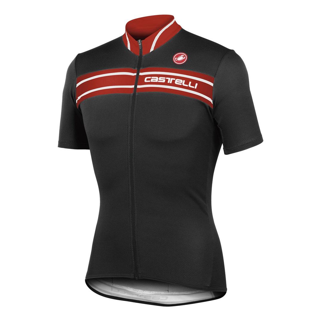 Foto Maillot Castelli Prologo 3 FZ color negro/rojo