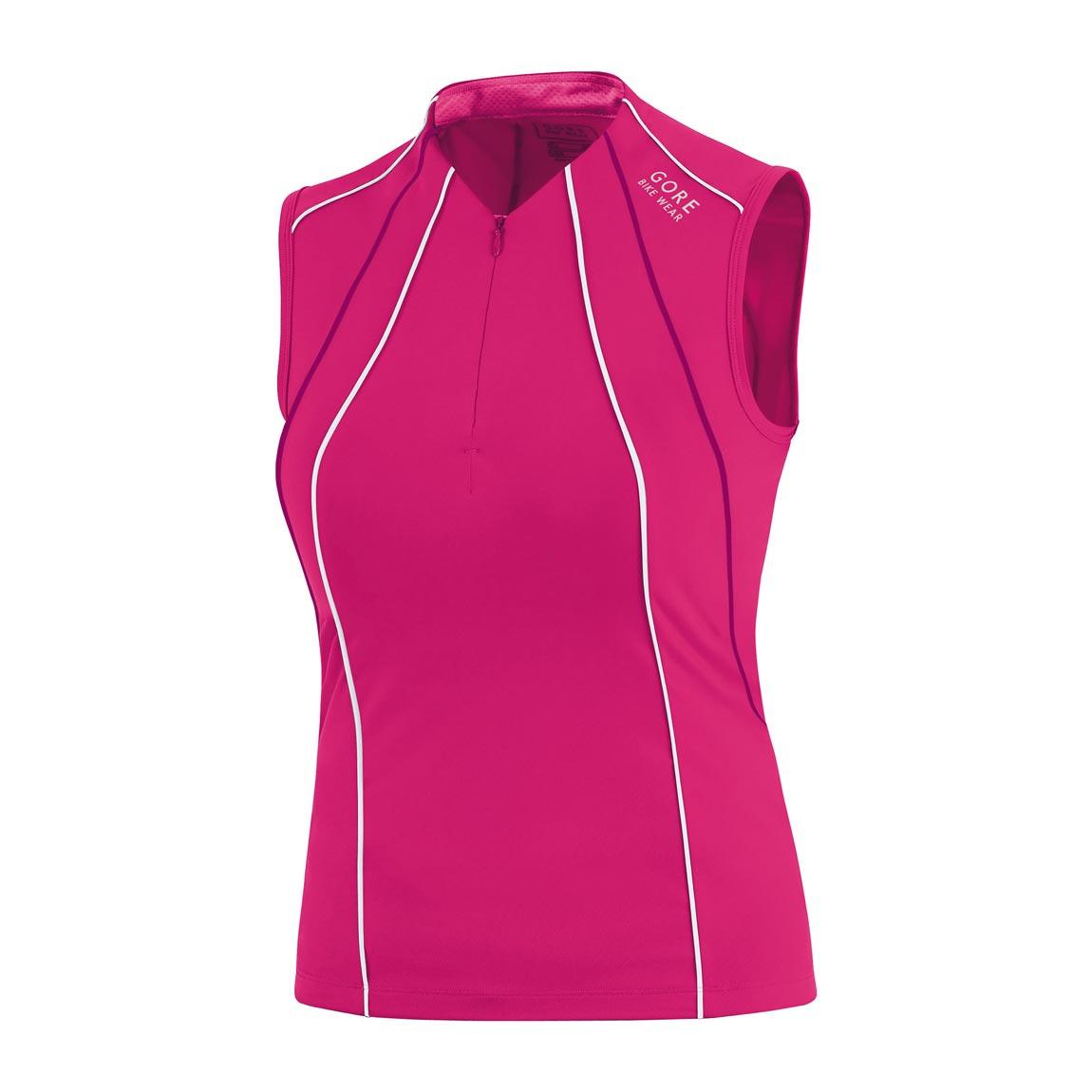 Foto Maillot Gore Bike Wear Phantom sin mangas color berry red/white/thai