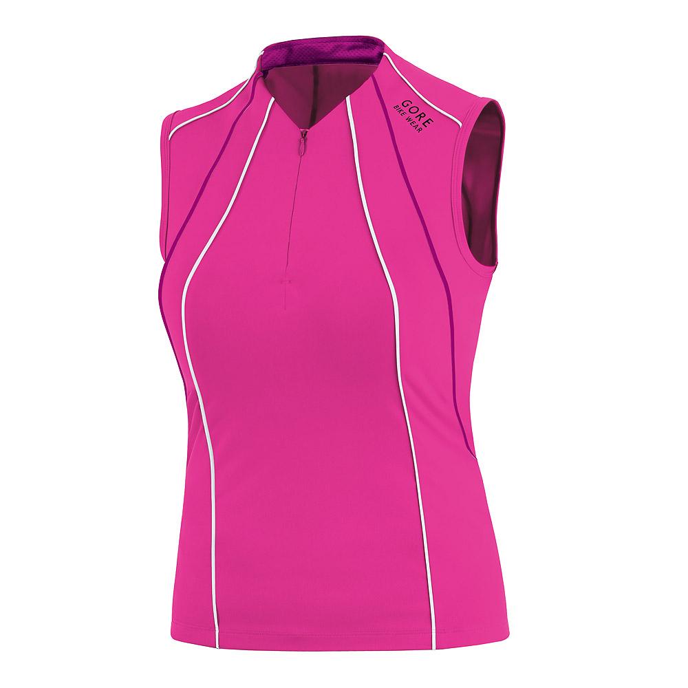 Foto Maillot Gore Bike Wear Phantom sin mangas fucsia blanco rosa mujer