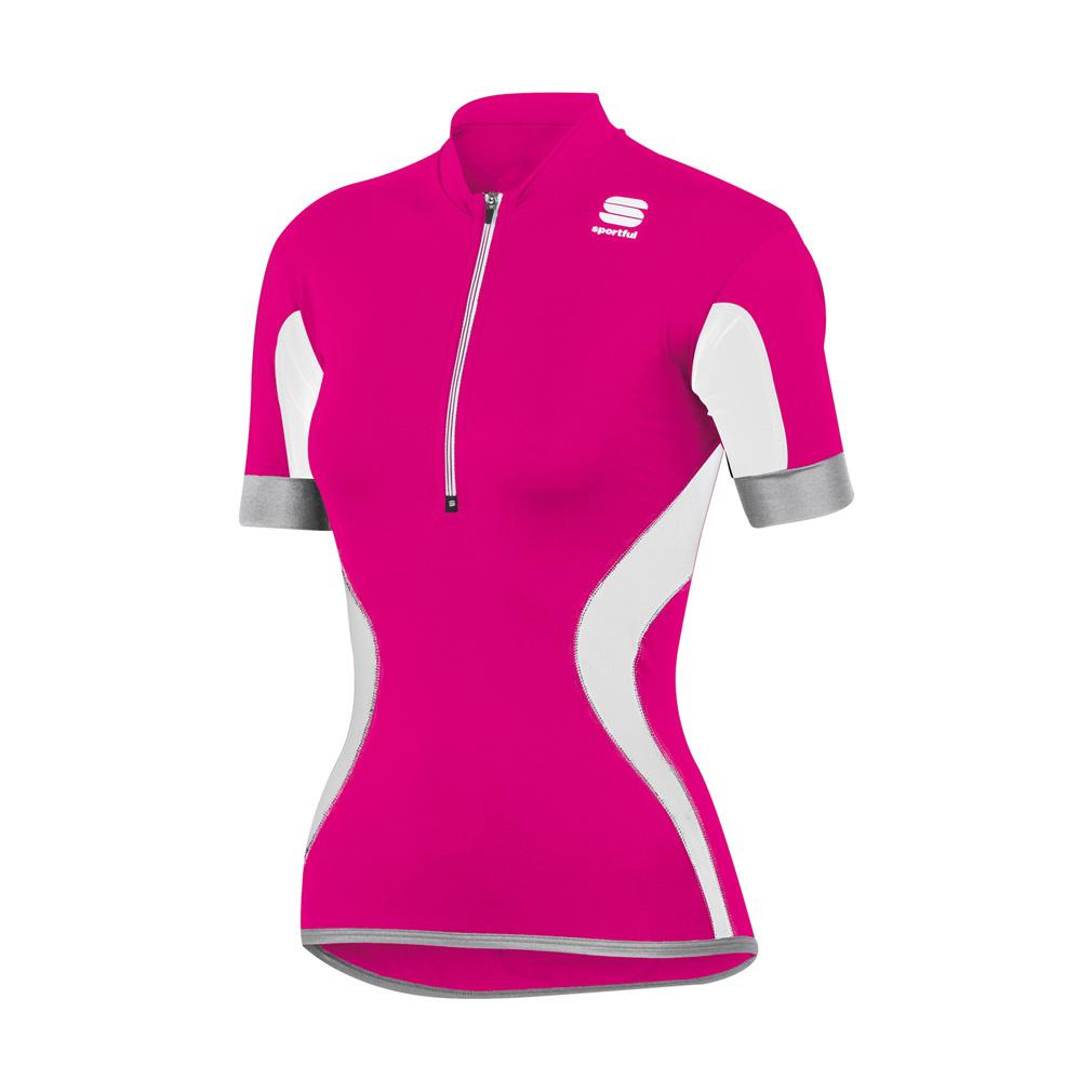 Foto Maillot Sportful Anakonda Jersey color rosa/blanco para mujer