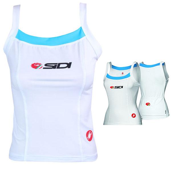 Foto Maillot top ciclista sin mangas mujer Sidi Marta Blanco/Negro
