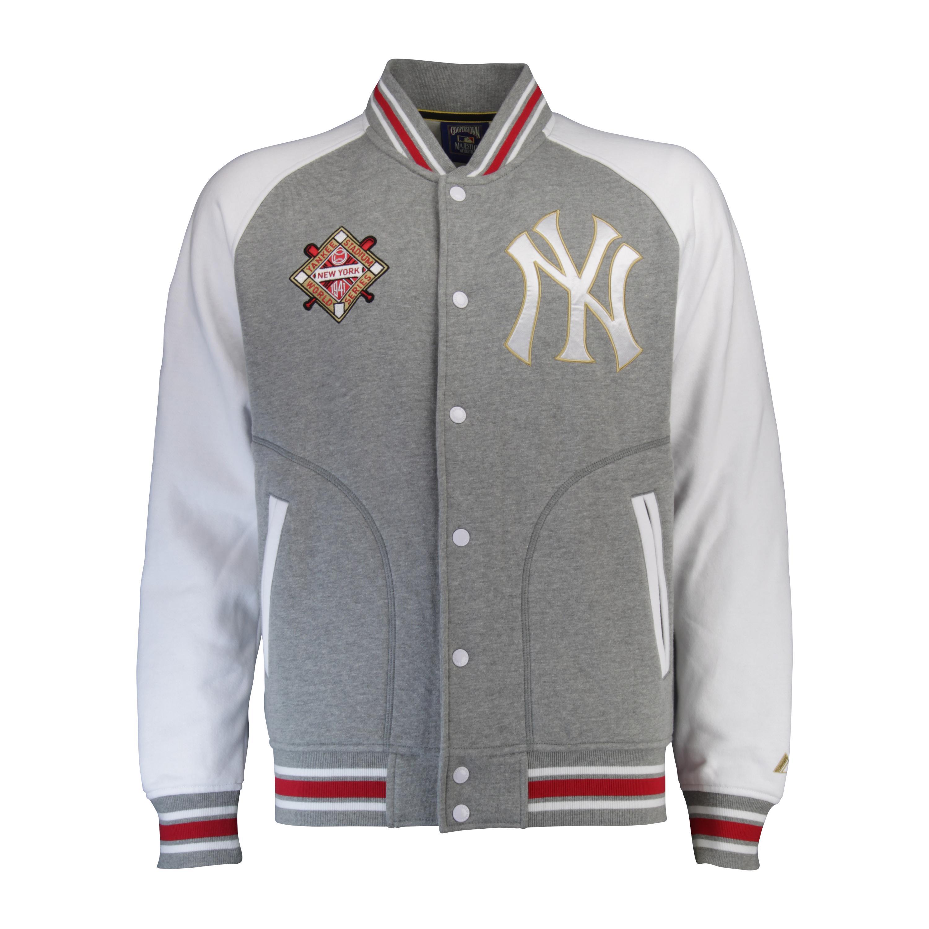 Foto Majestic New York Yankees Fleece Varsity Jacket Exclusiva @ Foot Locker