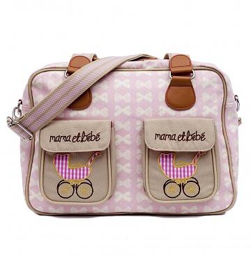 Foto Mama et Bebe Messenger Cream Bows on Pink
