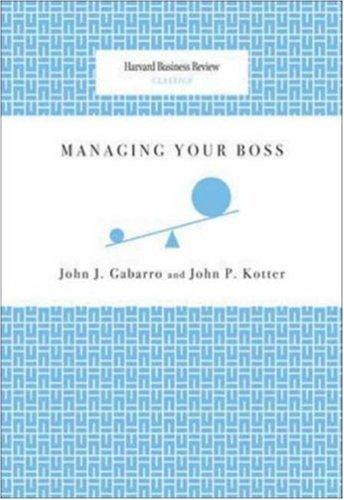 Foto Managing Your Boss (Harvard Business Review Classics)