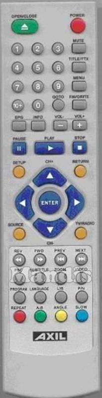 Foto Mando a distancia original Axil DTT8000 (RT7152) para TDT/SAT