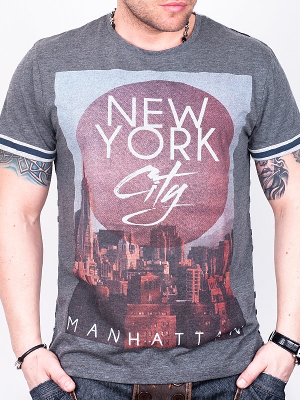 Foto Manhattan Camiseta – Gris - XL