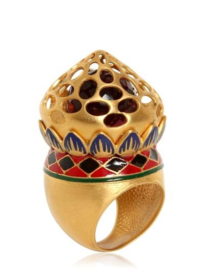 Foto manish arora anillo bañado en oro domus